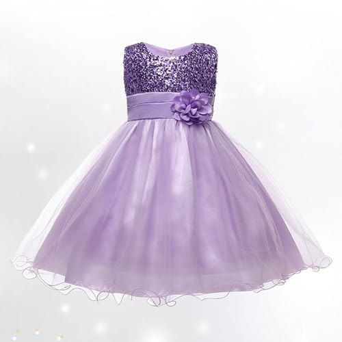 Girls Formal Dresses Sparkly Sleeveless Tulle Ball Gown for Stage Performances Flowy Princess Dress with Ruffled Hem2