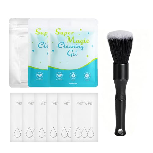 TICARVE Car Interior Detailing Cleaning Kit-10Pcs Car Screen Cleaner,Clean Gel, Detailing Brush, Cleaning Tools for Car, Keyboard and Interior Cleaning