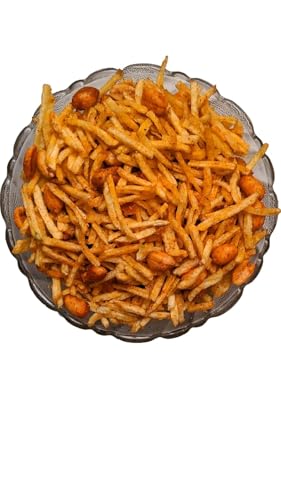Image of Santushti Namkeen Spicy Fariyali Potato Mixture-200 Gram | Made in Groundnut Oil |Authentic Spicy Snack | Crispy Crunchy Indian Sev for Tea Time, Parties, Travel, Office and Everyday Snacking