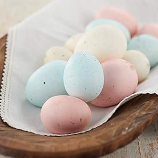 Factory Direct Craft Package of 36 Pastel Speckled Easter Faux Eggs