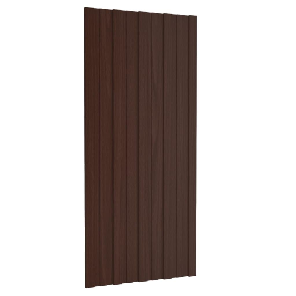 ACAGALA Paneles de techo de 100 x 45 cm, 12 unidades, chapa trapezoidal, chapa trapezoidal, chapa de metal, resistente a la intemperie, para garaje, cobertizo de jardín, acero galvanizado, color