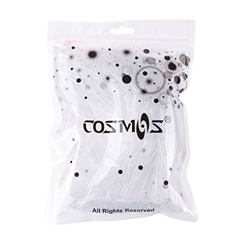 Cosmos 100 Pieces 6.75 inch Clear Plastic Travel Luggage Tag Loops Straps for Luggage Bag ID Tag4