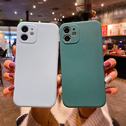 Coque silicone iPhone 11 blanc vieilli à bords carrés pour protection quotidienne