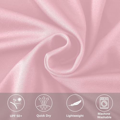 Pink Men's Rash Guard Shirts Slim fit Loose UV Sun Protection Long Sleeve Shirts Summer 6