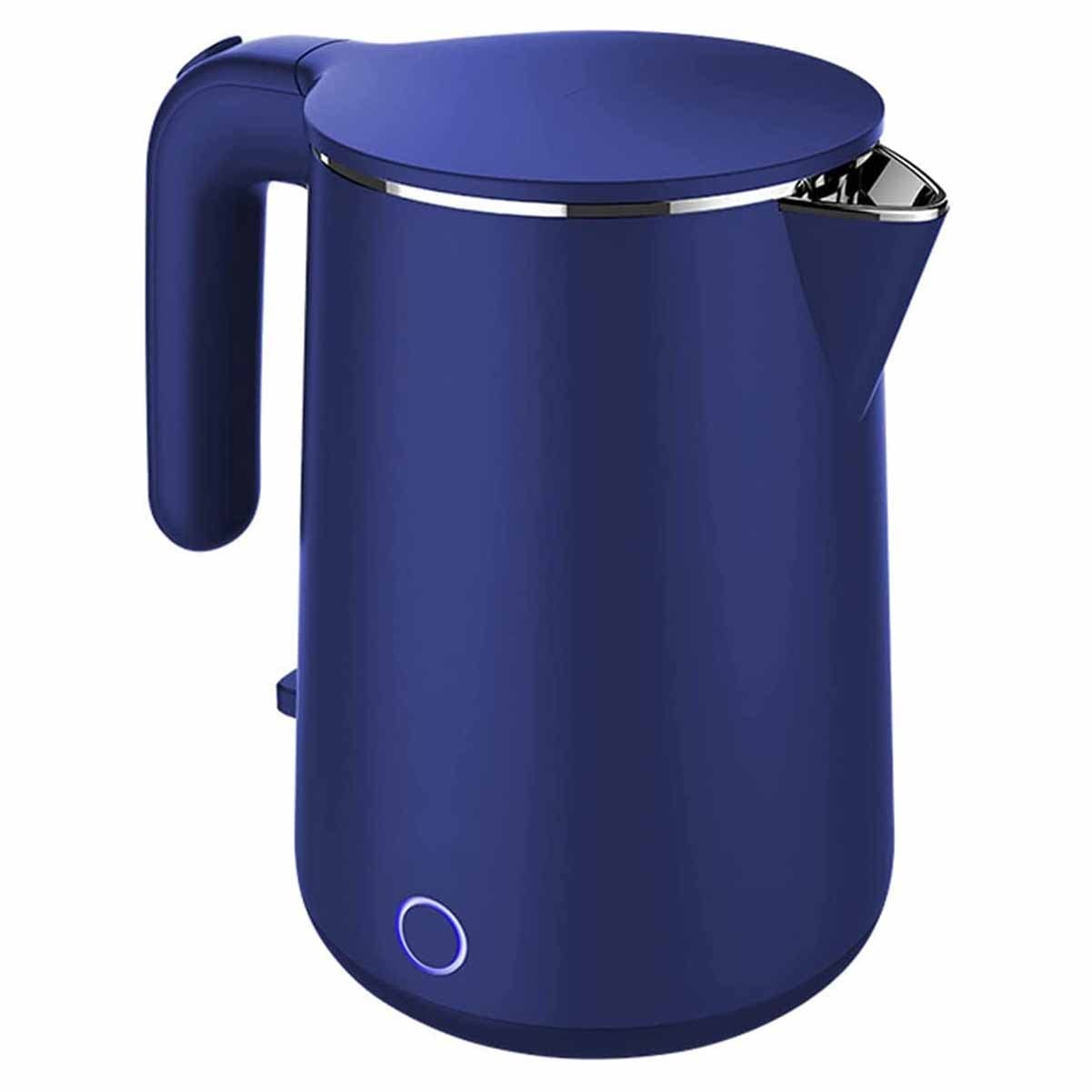 Bouilloire en acier inoxydable 1,5 L avec indicateur LED bleu et arrêt automatique
