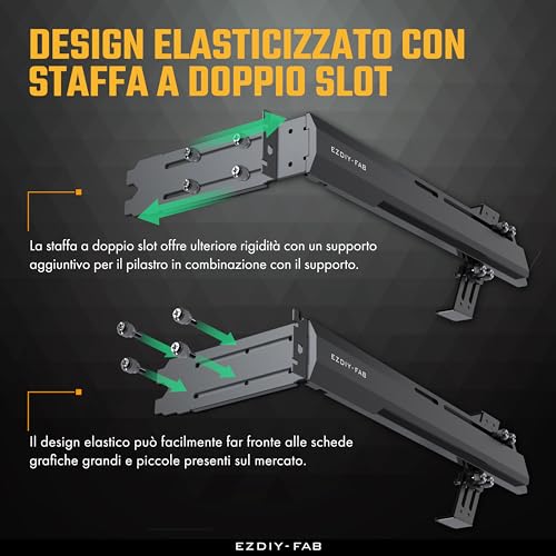 Supporto GPU Staffa per Supporto Scheda Grafica Supporto Scheda Video,Struttura Avvitabile,Supporto Supporto Scheda Video RX7990XTX,RTX4090,Nero-341-2 - Scheda video - Immagine 3