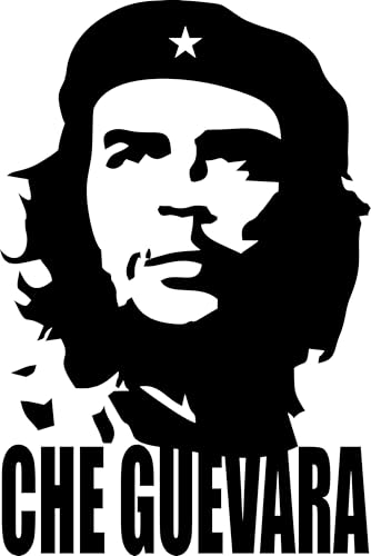 Che Guevara - Autocollant en vinyle - Imperméable et résistant aux UV - Pour voiture, ordinateur portable, fenêtre et moto - PL - 01 (noir)