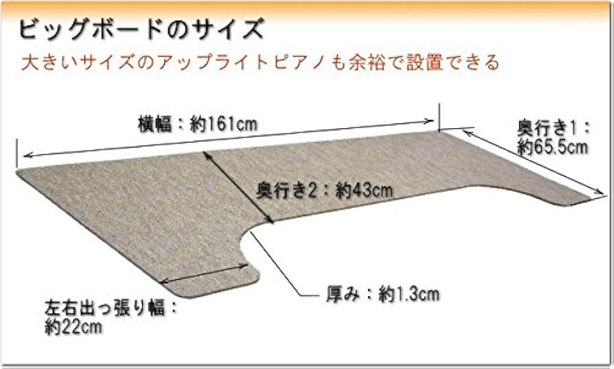Amazon.co.jp: 【大きめサイズ161cm×65cm】ピアノ用 床補強ボード