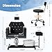 Seogwisam Pedicure Chair No Plumbing, 360° Swivel Hydraulic Reclining Pedicure Chair with Foot Spa & Adjustable Footrest, for Nail Tech, Spa (Silver)
