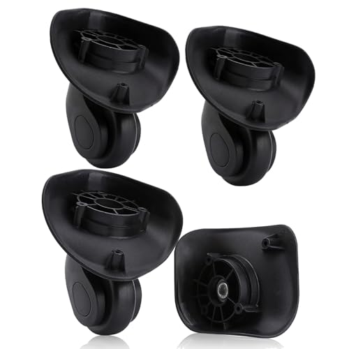 4pcs Roues de Valise, PVC Mute Pivotant Valise Bagages Roues de Remplacement Universel Valise Trolley Roulette Bagages Remplacement Accessoire Pièces pour Valise de Voyage