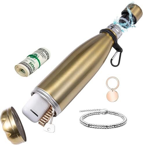 Diversion Safe Water Bottle - Insulated Stainless Steel Travel Bottle with Hidden Compartment for Cards, Keys, Cash, and Valuables - Insulated Bottle for Hot and Cold Drinks