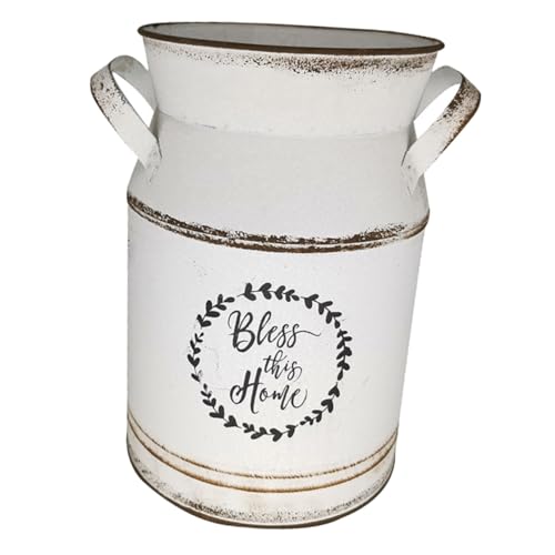 LOLIPPYY ?古白色欧式田?風花瓶 大型牧歌的花器 花草収納鉢 インテリア装飾 プレゼント用おしゃれ鉢植え