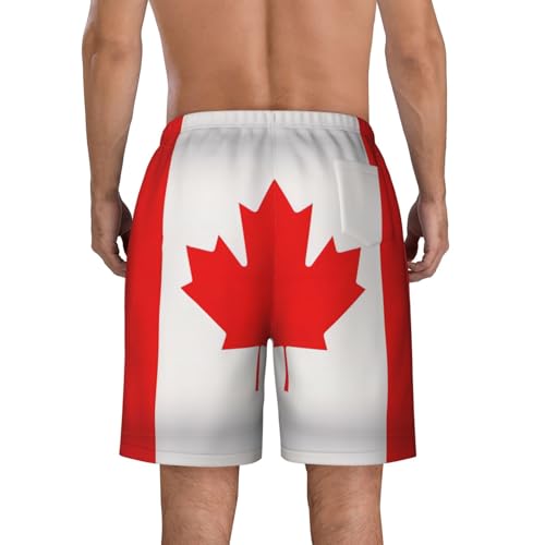 Canadian Flag Print Mens Swim Trunks Swim Shorts Swimsuits with Pockets Beach Shorts for Men Quick Dry4