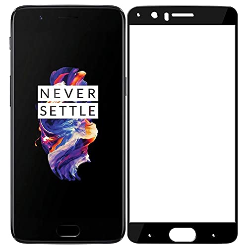 Image of DD SON Tempered Glass Screen Protector Compatible for OnePlus 5 (11D) with Edge to Edge Coverage and Easy Installation kit,Black
