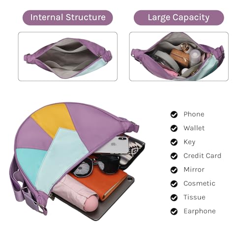 Crescent Bag for Women Men Casual Lightweight Crossbody Shoulder Hobo Small Purse With Wide Adjustable Strap4