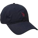 U.S. Polo Assn. Men's Small Solid Horse Adjustable Cap, Navy, One Size