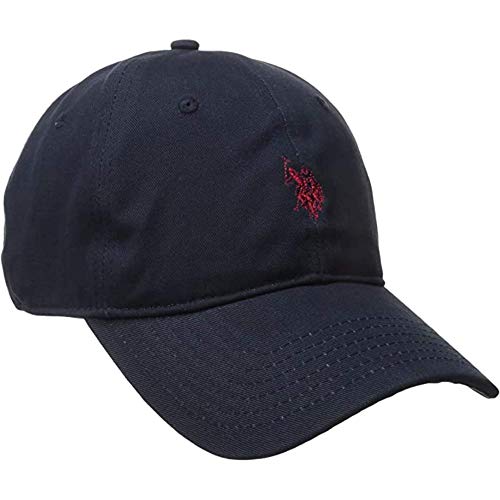 Concept One Men's U.S. Polo Assn. Pony Logo Baseball Hat, 100% Cotton, Adjustable Cap, Navy Blue, One Size