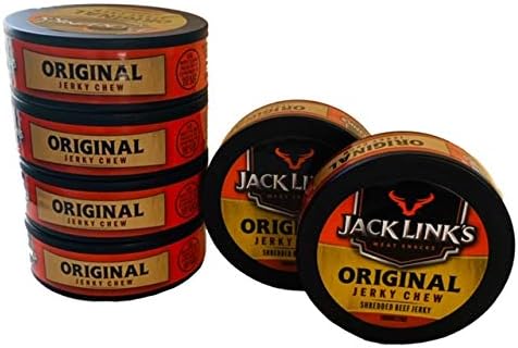 Jack Links Original Jerky Chew | Original Shredded Beef Jerky | .32 oz Cans | Pack of 6 Cans