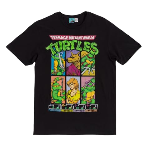 T-shirt Tortues Ninja vintage t-shirt geek noir haut de gamme coton
