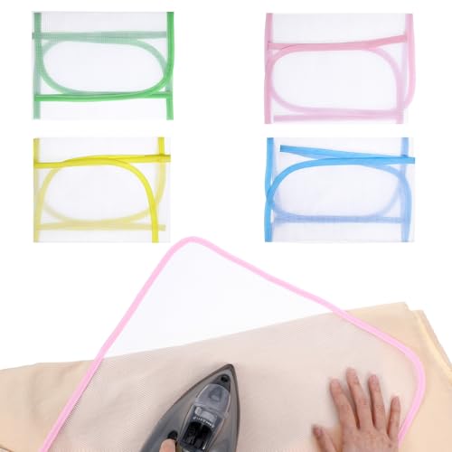 CIATBYYJ 4Pcs Ironing Scorch Mesh Cloth Protective, Protective Ironing Pressing Pad, Ironings Cloth to Protect Clothes for Sewing and Ironings Fabric Protector Tool