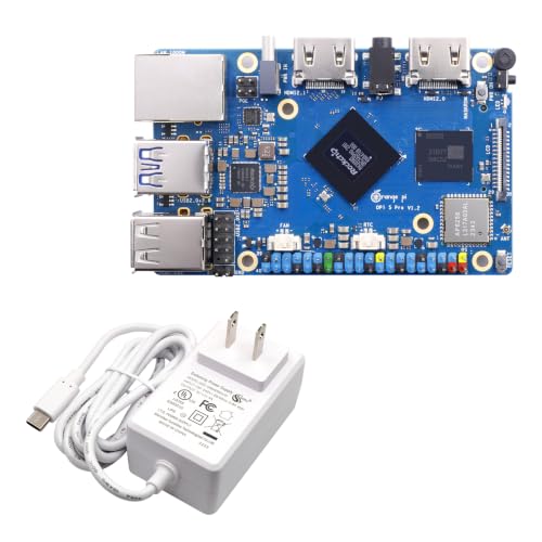 Orange Pi 5 Pro 4GB LPDDR5 RK3588S 8 Core 64 Bit Single Board Computer, 8K Video Decoding 2.4GHz Frequency WiFi Bluetooth Open Source Board Run Orange Pi OS, Android, Debian, Ubuntu