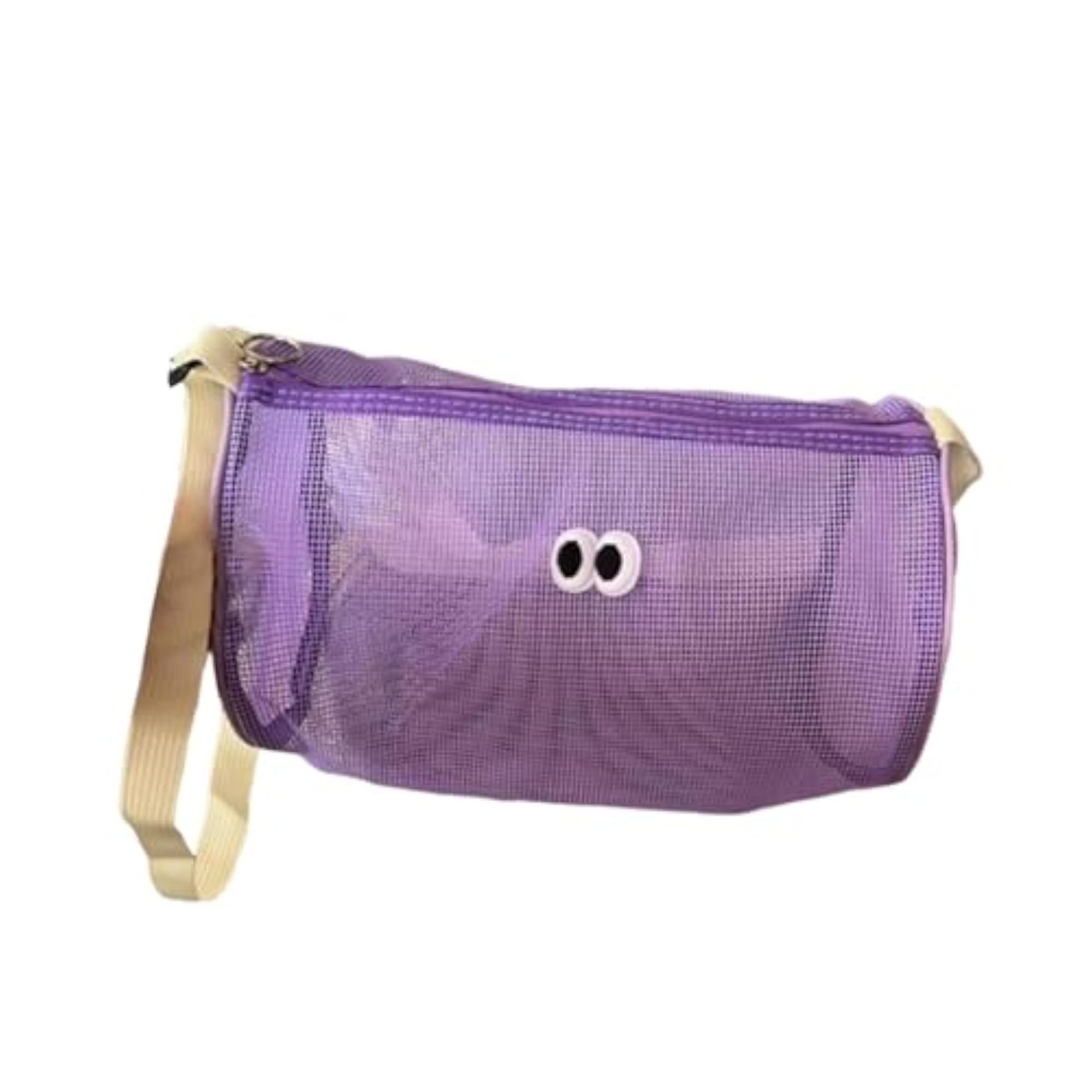 Breathable Mesh Cosmetic Bag for Travel & Gym, Purple
