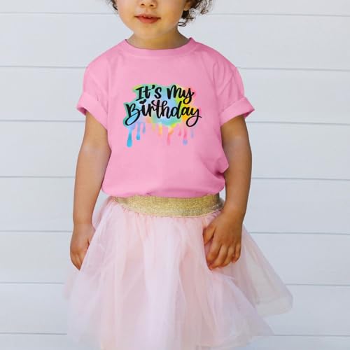 Image of It's My Birthday Girl Shirt 4th 5th 6th 7th 8th 9th 10th 11th 12th Graphic Tee for Kids Party Cute Girls Tshirts Tees