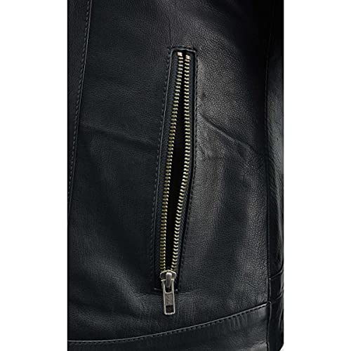 Image of Milwaukee Leather Women's Premium Leather Motorcycle Riding Jacket With Removable Hoodie Liner