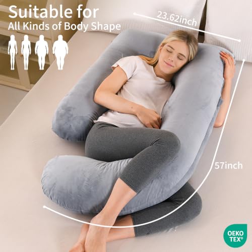 Image of U Shaped Pregnancy Pillow for Sleeping, Maternity Pillow for pregnant women