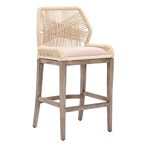 Loom 30" Sand Rope And Stone Wash Bar Stool #TOP12