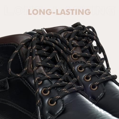 Image of Stepace 2 Pairs Round Heavy Duty Boot Laces for Hiking and Work Boots
