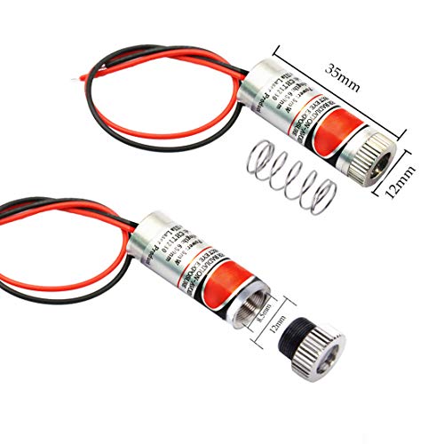 DaFuRui 3Pack (Dot Laser)650nm Focusable Focus Adjustable Lens Laser Red Dot Diode Module 3-5V with Driver Plastic Lens