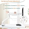 ELIVED Single Monitor Arm for Most 13-32 Inch Monitors with VESA 75x75/100x100mm up to 9KG, 360° Rotation Gas Spring Arm with C-Clamp and Grommet Base, Monitor Stand Mount, White #3