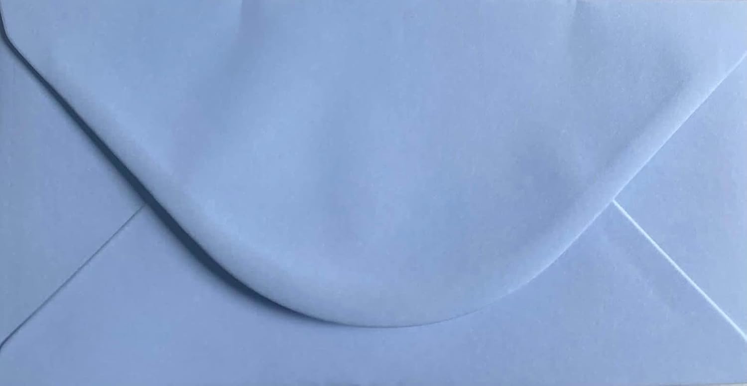 DL (110x220mm) Pearlescent White Envelopes Gummed Diamond Flap - Envelopes4You