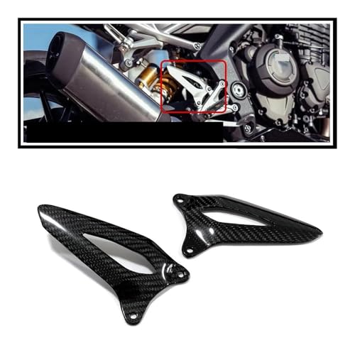 Plaques de protection talon carbone premium pour moto Speed Triple 1200RR