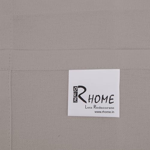 Image of R home Solid Cotton Table Napkins, Soft Cloth Napkins for Dining Table, Reusable & Washable, Ideal for Formal Dining, Cocktail Nights, Weddings, Home Bar & Table Decor (6, Flint Grey)