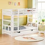 Optimisation de l'espace : ce lit mezzanine 90 x 200 cm a été conçu pour maximiser l'espace dans la chambre de votre enfant. Avec deux tiroirs intégrés sous le lit inférieur, il offre un espace de rangement pratique pour les jouets, les vêtements ou la literie. Ce lit pratique garde la chambre bien rangée et bien rangée tout en offrant un espace de couchage confortable.