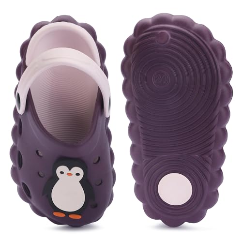 Image of GLJ Little AngelToddler Clogs Slippers, 12 Months to 3 Years, Baby Boy, Waterproof, Lightweight, Cute Cartoon Penguin Design