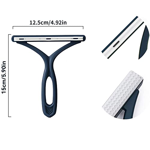 Portable Lint Remover Pet Hair Remover For Couch Reusable Dog Hair Carpet Scraper Shaver For Clothes Double Sided Fabric Lint Remover Travel Brush #TOP5