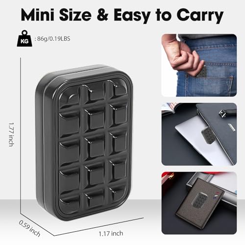 Image of Fidget Slider for Adults - Brick Slider Metal Fidget Toys, Anxiety /ADHD /Annoy Relieving EDC Metal Fidget, Stress Reducing Toy - Gift for Adults & Teen (Black)