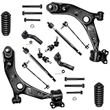 Detroit Axle - New 12 Piece Front Lower Control Arm Suspension Kit for Mazda 3 and Mazda 5 - Non Turbo Charged