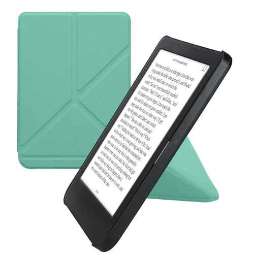 kwmobile Carcasa Compatible con Kobo Clara BW/Colour Funda con Soporte - Funda con Origami y Tapa con Cierre magnéetico - Menta