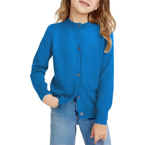 Boys Girls Cardigan Knit Sweater Toddler Kids Uniform Cute Lightweight School Cardigans Cable Fall Winter Sweaters