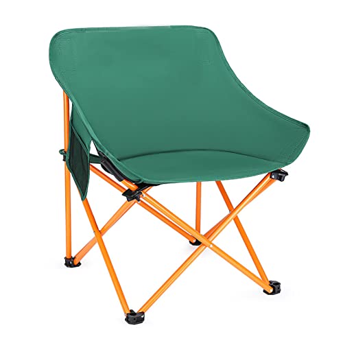 Chaise de camping pliante lune d'extérieur avec poche jardin