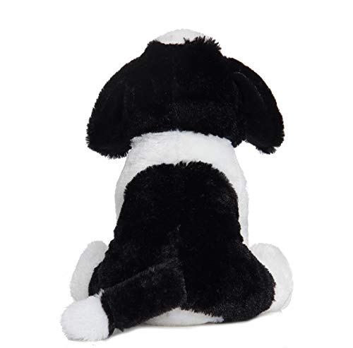 Image of Cute Dog Soft Toy 30cm Adorable Huggable Plushie Teddy for Kids & Baby, Ultra Soft Cuddly Stuffed Animal, Birthday Gift for Girls and Boys, Adorable Puppy Plush Toy (Black and White) Cuddly Companion