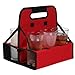 Trenton Gifts Reusable Cup Carrier | Holds 6 Cups or Cans | Sturdy Frame & Solid Base | Folds Flat