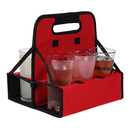 Outdoor Sport - MSR4518 Reusable Cup Carrier | Holds 6 Cups or Cans | Sturdy Frame & Solid Base | Folds Flat