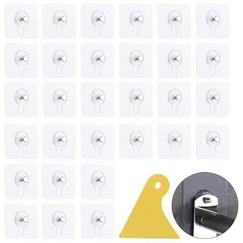 30 Pcs Heavy Duty Adhesive Hooks Set Cover