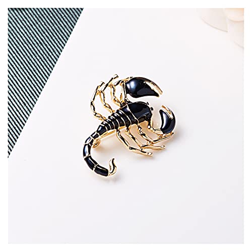 Broche scorpion rétro sculptée de qualité supérieure pour épingle de costume