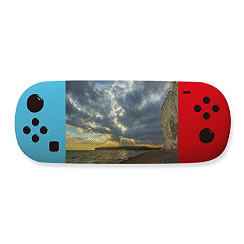 Étui de rangement pour lunettes de soleil et vue motif océan ciel boîtier rigide
